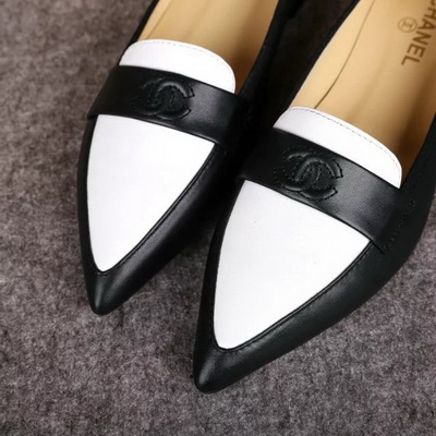 CHANEL Shallow mouth flat shoes Women--046